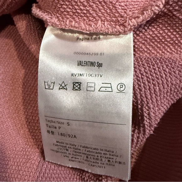 Valentino Blush VLTN Logo Sweatshirt size small - Picture 8 of 14